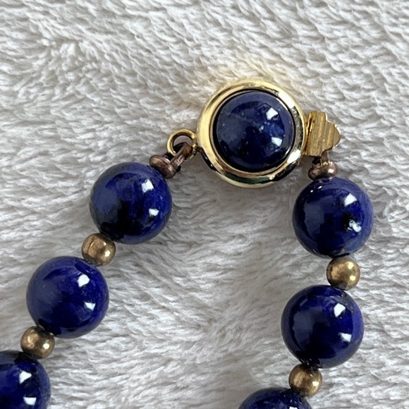 Classic Blue Beaded Necklace - Picture 5 of 9